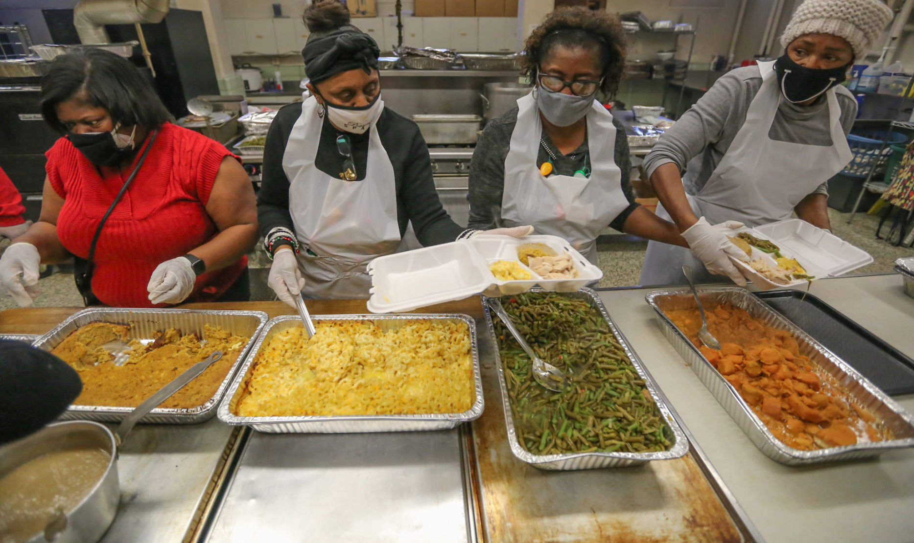 Christmas meal and coat giveaway